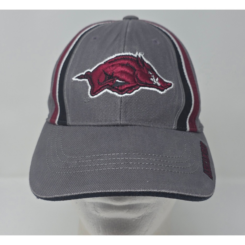 Captivating Headgear Arkansas Razorbacks Strapback Hat Gray NCAA Baseball Cap